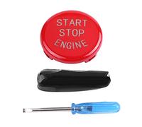 Fydun Bouton-Poussoir d'Arrêt de Démarrage, Couvercle de Commutateur Dallumage Anneau de Protection Bouton de Démarrage d'Arrêt de Moteur de Voiture pour Intérieur de Voiture(Rouge)