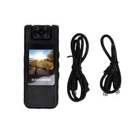 Fydun Caméra d'action 4K HD Portable, Rotative à 180 Degrés avec Pince Arrière pour la Transmission du Cyclisme et du Sport