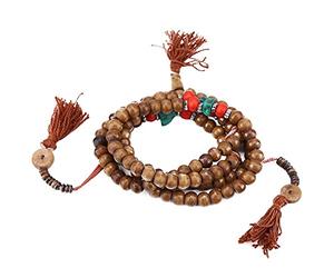 Fydun Chapelet Bouddhiste Bouddhisme 108 Perles De Prière Naturelles Collier Tibétain pour Bouddha Méditation Mala Collier