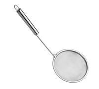 Fydun Cuillère d'écumoire pour Marmite - Passoire à Graisse à Mailles Fines Acier avec Long Manche pour Enlever la Graisse et la Mousse - Ustensile de Cuisine Essentiel (L)