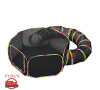 FYDUN Enclos d'extérieur pour chat Parc pour animaux de compagnie pliable enclos pour chat d'extérieur animalerie l'habitat Noir