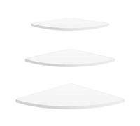 Fydun Étagères flottantes, 3Pcs Étagère de Coin Flottante montée sur Un Support de Rangement pour étagères de bibliothèque Étagères de Coin pour Mur Mobilier de décoration de Bureau (Blanc)