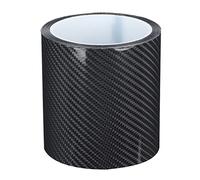 Fydun Film de Bord de Porte de Voiture Noir Autocollant Anti-Rayures, Pare-Chocs, Ruban de Protection, Bande de Fibre de Carbone (10CM*3M)
