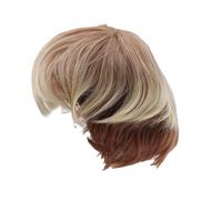 Fydun Fydun Perruque Courte Blonde en Couches pour Hommes - Cheveux de Cosplay Synthétiques Résistants à la Chaleur avec Réglage pour un Usage Quotidien et des Fêtes Costumées