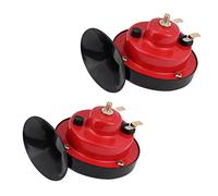 Fydun Fydun Puissant Klaxon à Air d'escargot Double Ton 12 V - Klaxon Universel 135 DB pour Voitures, Camions, Bateaux et Vélos - avec Kit de Montage Complet