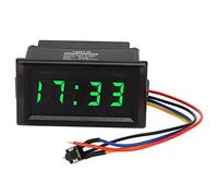 Fydun intérieur automobile DC4.5-30V étanche à la poussière voiture horloge électronique automatique LED affichage numérique (vert) horloge numérique 12 volts pour voiture