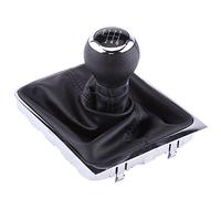 Fydun Kit Couvercle de Soufflet de Pommeau de Levier de Vitesses#Vitesses Manuel Noir en Cuir Couverture d'Antipoussière Couvre-bottes Etanche pour Passat B6 2005-2012