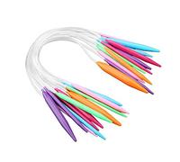 Fydun Knitting Needles, 12 PCS Multicolor Plastic Circular Tube Knitting Needles Kit Sweater Needle Set for Knitting Enthusiasts(#1)