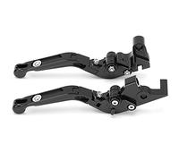 Fydun Levier D'embrayage de Frein de Moto, 1 Paire Gauche et Droite Poignées de Frein Réglables Alliage D'aluminium Moto Accessoire Pour XJ6 DÉTOURNEMENT FJ MT FZ FZ6R(le noir)