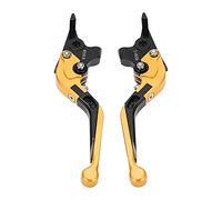 Fydun Levier D'embrayage de Frein de Moto, 1 Paire Gauche et Droite Poignées de Frein Réglables Alliage D'aluminium Moto Accessoire pour TMAX 530 2012-2019/560 2020-2021(or)