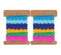 Fydun Lot de 2 rubans de pli de la Frange de pliage de l'onde du ruban de Zig-Zag de couleur pour la décoration de la maison de cérémonie de mariage