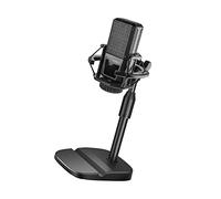 Fydun Microphone de Bureau avec Support pour Téléphone pour Streaming en | Support de microphone robuste pour tablettes et téléphones, parfait pour le karaoké, l\'enregistrement et les présentations