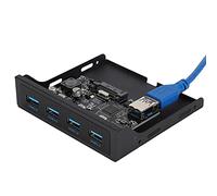 Fydun PCI-E vers 4xUSB3.0 pour Chip Front Floppy Bay Adapter Expansion Riser Card Noir pour Les Familles
