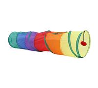 Fydun Pet Play Tunnel Ornements de Tunnel de Chat Pliables et Interactifs avec Balle de Jeu pour Chat d'intérieur pour Les Familles