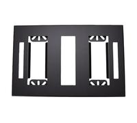Fydun Plaque de Montage Métallique pour Boîte à Outils, Base Demi-largeur Revêtue Noir avec Système de Verrouillage sécurisé pour Paroi de Benne de Camion et Rangement Modulaire
