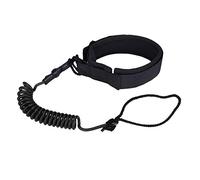 Fydun Stand Up Paddle Board, Corde de Pied à Ressort enroulé, Laisse pour Planche de Surf, Manchette de Cheville Réglable, Bleu (Black)