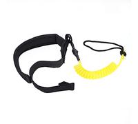 Fydun Stand Up Paddle Board, Corde de Pied à Ressort enroulé, Laisse pour Planche de Surf, Manchette de Cheville Réglable, Bleu (Yellow)