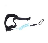 Fydun Stand Up Paddle Board, Corde de Pied à Ressort enroulé, Laisse pour Planche de Surf, Manchette de Cheville Réglable, Bleu (Blue)