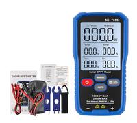 Fydun Testeur de Puissance de Panneau Solaire, Compteur D'énergie Photovoltaïque, Conception de Crochet Arrière à Grand écran, Support de Câble de Test Multi-contacts 4 (SK-705S)