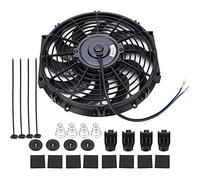Fydun Ventilateur de Refroidissement de Moteur électrique Mince Universel | Construction PP/PA/métal à 10 Lames, Fonctionnement Silencieux, Ajustement Universel pour la Plupart des Véhicules