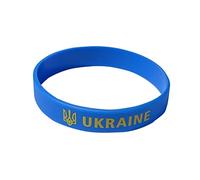 Fyearfly Bracelet en silicone avec drapeau de l'Ukraine, jaune et bleu, bracelet patriotique en caoutchouc pour supporters, événements sportifs, cadeaux