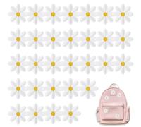 Fyearfly Broderie Patch Thermocollant, 40 Pièces Broderie Fleur Ecusson Marguerite Brodé Patch Thermocollant Enfant Écusson Thermocollant Fille pour DIY Vêtement T-Shirt Jeans Sac à Dos