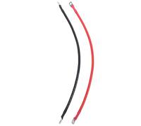 Fyearfly Câble d'alimentation de Batterie 6AWG, 2 Pièces Rouge + Noir 30 Cm Câble D'extension D'électrode de Batterie 6AWG Fil D'inverseur de Puissance Négatif Positif, pour Bateau