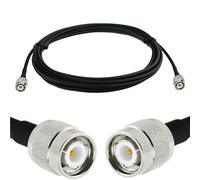 Fyearfly Câble Mâle TNC 15 M, Câble de Raccordement Tnc Mâle À Mâle, Rallonge RG58 Étanche pour Antenne GNSS, Ligne Coaxiale Rf À Faible Perte Gel200 M-M, pour Wifi Et Radio Sans Fil