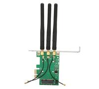 Fyearfly Carte adaptateur Mini PCIE vers PCIE, augmente la connectivité de bureau, extension du réseau à trois antennes, améliore la force du signal, solution économique