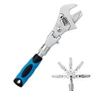 Fyearfly Clé à molette réglable de 25,4 cm, cliquet pliable pour des réparations rapides, outil multi-usage pour plomberie, climatisation, électricité, éviter de surpayer avec un design polyvalent 5