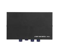 Fyearfly Commutateur de partage 4 ports USB 2.0 pour imprimantes scanners, concentrateur de sélecteur manuel à bouton-poussoir, idéal pour l'organisation de la maison et du bureau, compatible avec