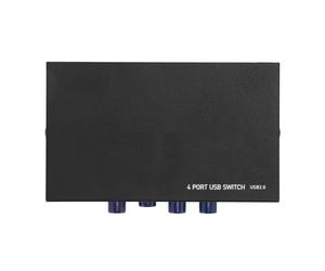 Fyearfly Commutateur de partage 4 ports USB 2.0 pour imprimantes scanners, concentrateur de sélecteur manuel à bouton-poussoir, idéal pour l'organisation de la maison et du bureau, compatible avec
