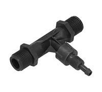 Fyearfly Connecteur de tube Venturi de 1,27 cm, injecteur de mélange de gaz liquide PVDF pour générateur d'ozone agricole et mélangeur d'engrais Venturi G1/2"