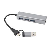 Fyearfly Convertisseur multiport USB de type C 2 en 1, concentrateur USB 3.0 pour une conversion de signal vidéo fluide, compatible avec Windows 8/7/10/11, design compact pour une extension facile du