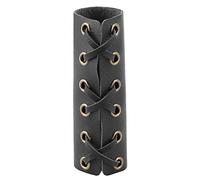 Fyearfly Couvre-poignées pour guidon de 22 mm, cuir de vachette, noir, rétro, universel