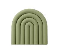 Fyearfly Dessous de plat en silicone pour plats chauds, motif arc-en-ciel, résistant à la chaleur, imperméable, vert olive, protège les surfaces, essentiel de la cuisine