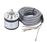Fyearfly Encodeur rotatif 2500p/R, module d'encodeur incrémental, DC 5-26 V A, B, Z Sortie triphasée avec câble de 2 m, arbre en D de 6 mm, pour un contrôle intelligent de mesure du déplacement