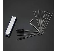 Fyearfly Ensemble de brosses de nettoyage pour carburateur, 15 brosses et aiguilles en nylon, comprend des fils de nettoyage et une clé hexagonale, pour lutter contre les dépôts tenaces, essentiel