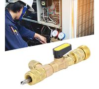 Fyearfly Extracteur de Noyau de Soupape de Climatiseur, SAE 1/4 Po 5/16 Po Outil de Retrait de Noyau de Soupape Outil de Décapant/Installateur en Laiton, pour R22 R12 R407C R410A R404A R32 R600 A/C