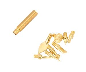 Fyearfly FTH-B8 Lot de 9 têtes d'outils de finition d'impression 3D en laiton pour des détails impeccables, compatibles avec les stations de soudure 936 pour post-traitement sur matériaux PLA et ABS