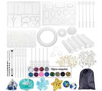 Fyearfly Kit de 94 moules en silicone pour fabrication de bijoux, loisirs créatifs, abordable et polyvalent