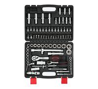 Fyearfly Kit de clés à cliquet 94 pièces, ensemble complet de douilles d'entraînement pour l'entretien automobile, outils de réparation essentiels pour voitures, camionnettes, camions, caravanes