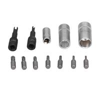 Fyearfly Kit de démontage de noyau de valve 12 pièces 1/4" pour réparation de climatisation de voiture, mallette à outils