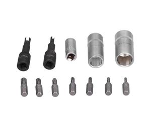 Fyearfly Kit de démontage de noyau de valve 12 pièces 1/4" pour réparation de climatisation de voiture, mallette à outils