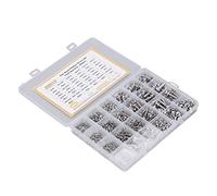 Fyearfly Kit de vis : 480 vis cruciformes à tête bombée en acier inoxydable A2-70, M2-M6, avec écrous et rondelles, résistant à la corrosion, pour bricolage, réparation