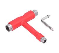 Fyearfly Kit d'outils de skate multifonction portable, clé hexagonale de type T pour un réglage rapide du skateboard, design compact, rouge