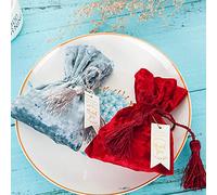 Fyearfly Lot de 10 sacs en velours avec cordon de serrage - 11 x 14 cm - Avec fermeture à ruban - Sacs cadeaux pour bonbons, cadeaux de mariage, fournitures de fête de Noël