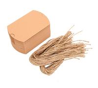 Fyearfly Lot de 100 jolies boîtes à bonbons en papier pour cadeau de mariage, cadeau de fête avec corde