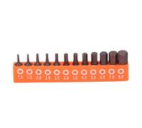 Fyearfly Lot de 12 embouts hexagonaux métriques à tige 1/4 pour perceuse, en acier S2 durable, 25 mm, avec support de rangement, polyvalent pour tournevis électrique