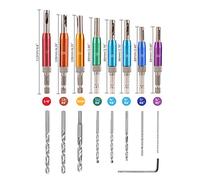 Fyearfly Lot de 17 forets à centrage automatique, forets à charnière à tige hexagonale pour un travail précis du bois, éviter les mauvais alignements, outil de qualité abordable